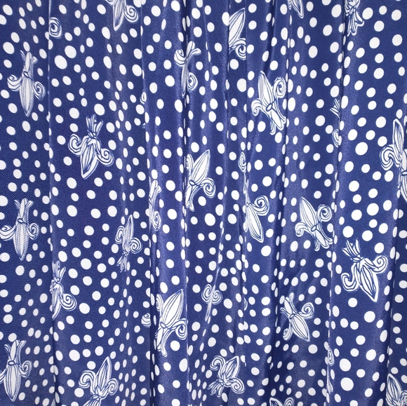 Women's blue and white printed long maxi skirt - Picture 4 of 4